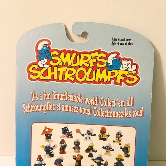 Vintage  1995 Scleich Peyo Smurfs Smurfette Tennis Irwin Smurf Toy Figure - Picture 9 of 12